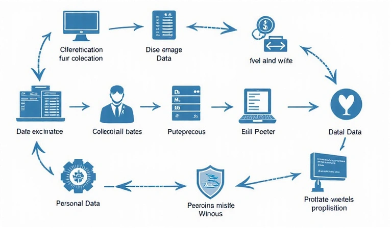 Diagram przedstawiający przepływ danych osobowych i ich ochronę